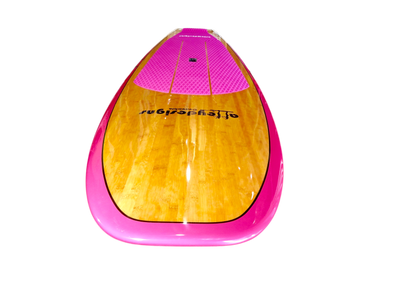 9'2" X 32" X 5" Bamboo Pink Galaxy Bounce Surf/ Ladies SUP - Alleydesigns  Pty Ltd                                             ABN: 44165571264