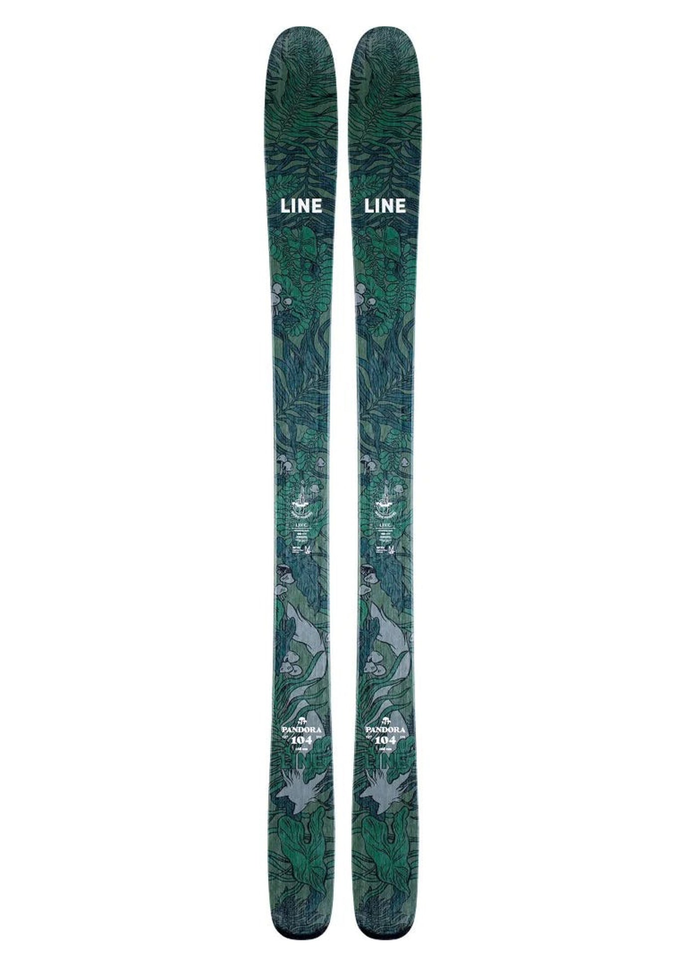 LINE Skis PANDORA 110, 170cm Skis, Includes Marker Squire 11 Bindings