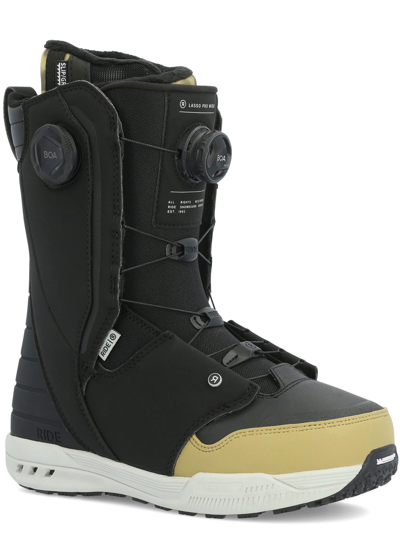 Snowboard Boots RIDE LASSO PRO WIDE DOUBLE BOA, Black 2024 NEW