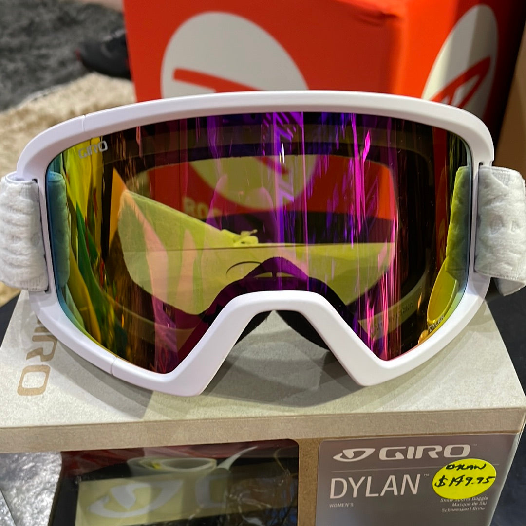 Snow Goggles DYLAN GIRO White Flake / Amber Pink + Yellow (2X LENSE)