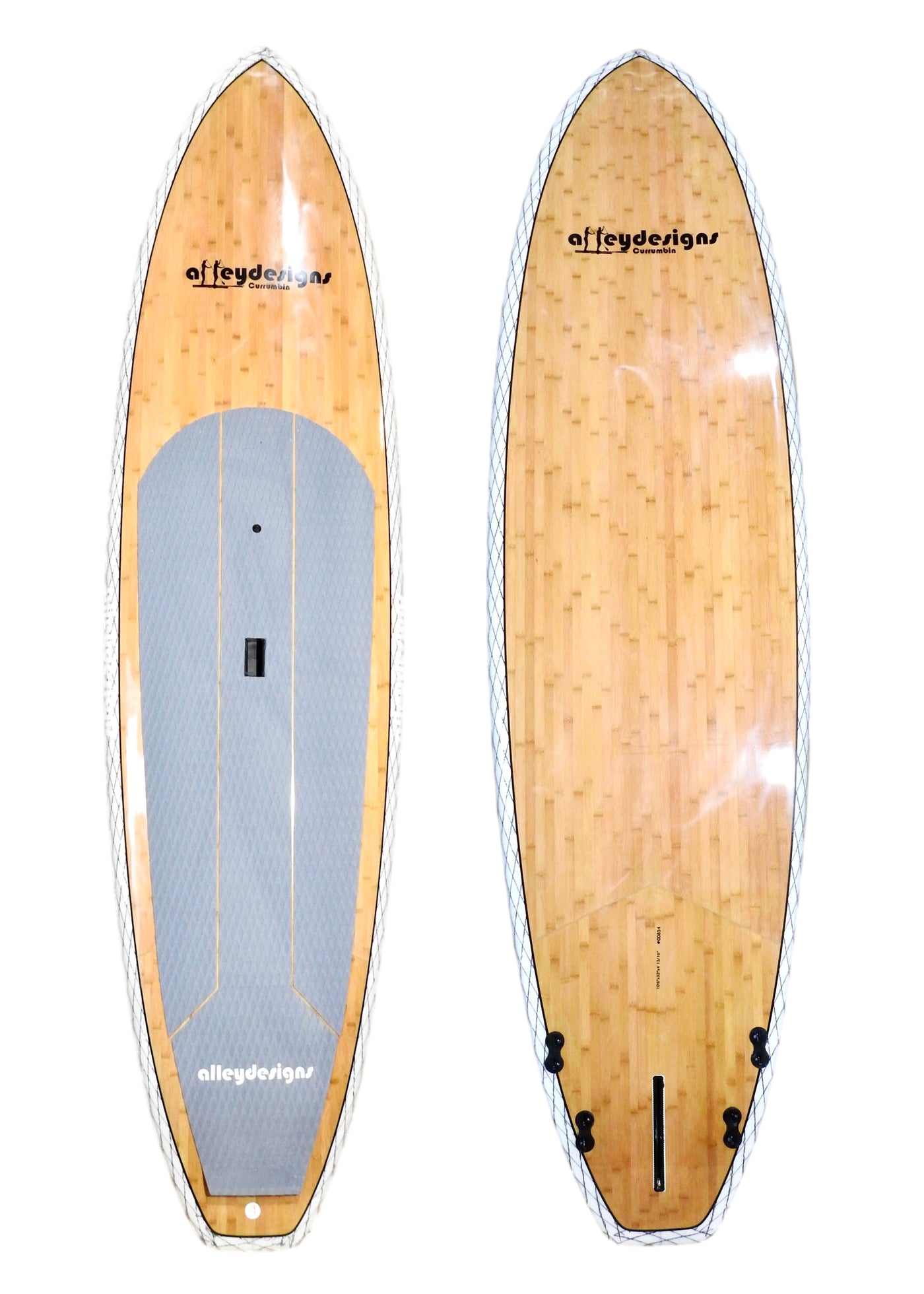 10'6" x 32" Double Sided Bamboo, Net Carbon Rail Performance SUP - Alleydesigns  Pty Ltd                                             ABN: 44165571264