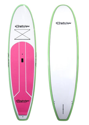 10’6”x 32” Thermo Mould Mint And Pink Alleydesigns SUP - Alleydesigns  Pty Ltd                                             ABN: 44165571264