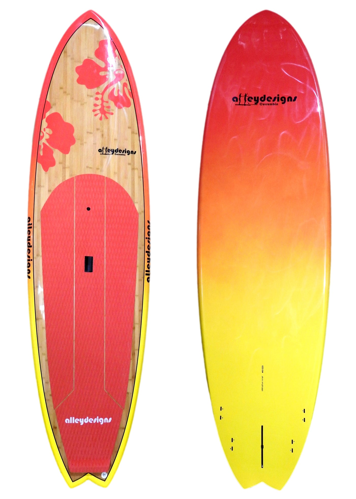 10' x 32" Bamboo Sunrise Hibiscus Performance Alleydesigns SUP 9KG - Alleydesigns  Pty Ltd                                             ABN: 44165571264