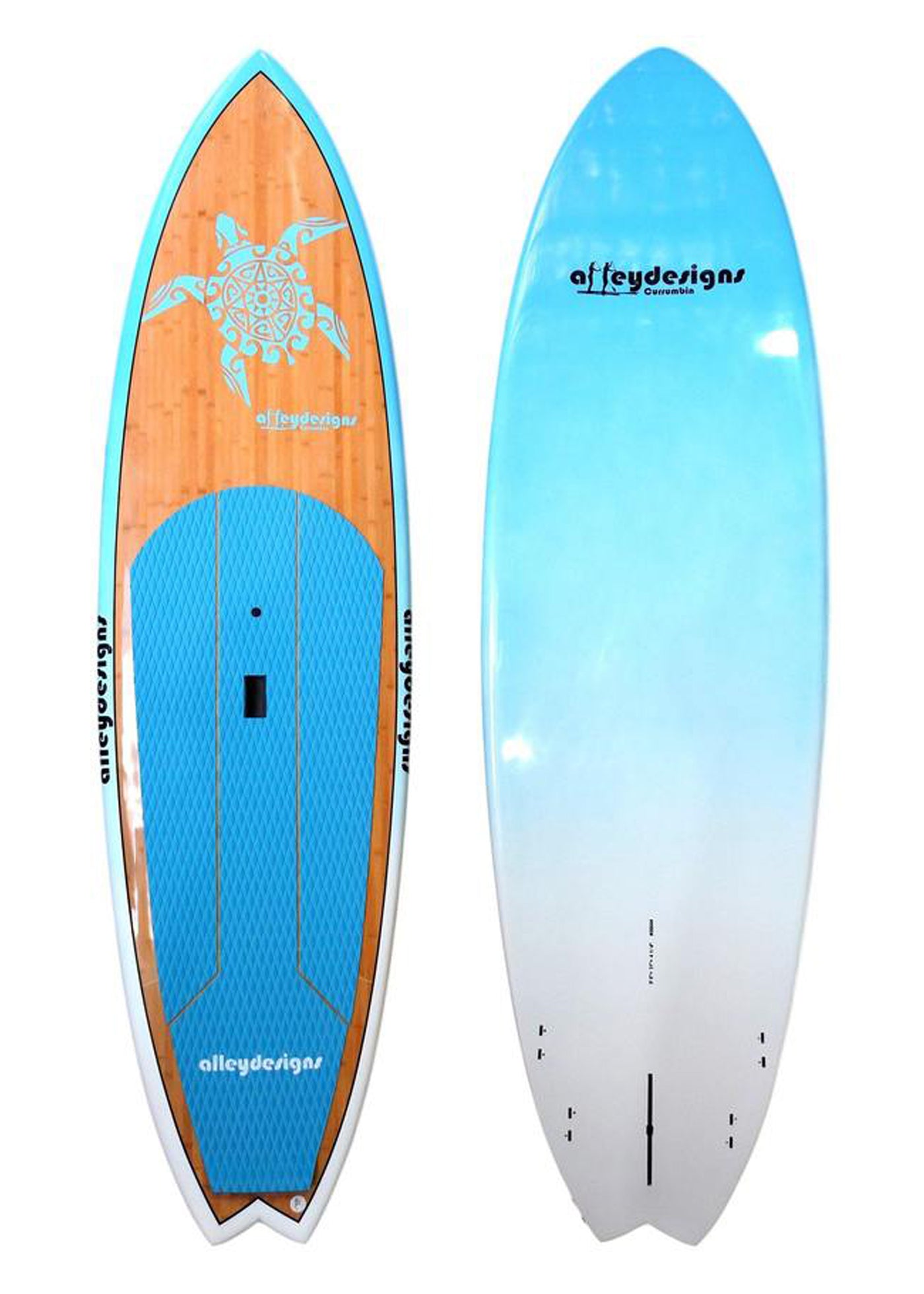 10' x 32" Bamboo Performance Teal ,Turtle Alleydesigns SUP 9kg - Alleydesigns  Pty Ltd                                             ABN: 44165571264
