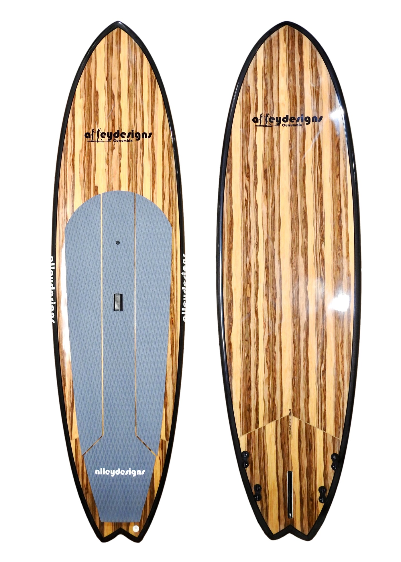 10' x 32" Timber Double Sided, Carbon Rail Alleydesigns SUP 9KG - Alleydesigns  Pty Ltd                                             ABN: 44165571264