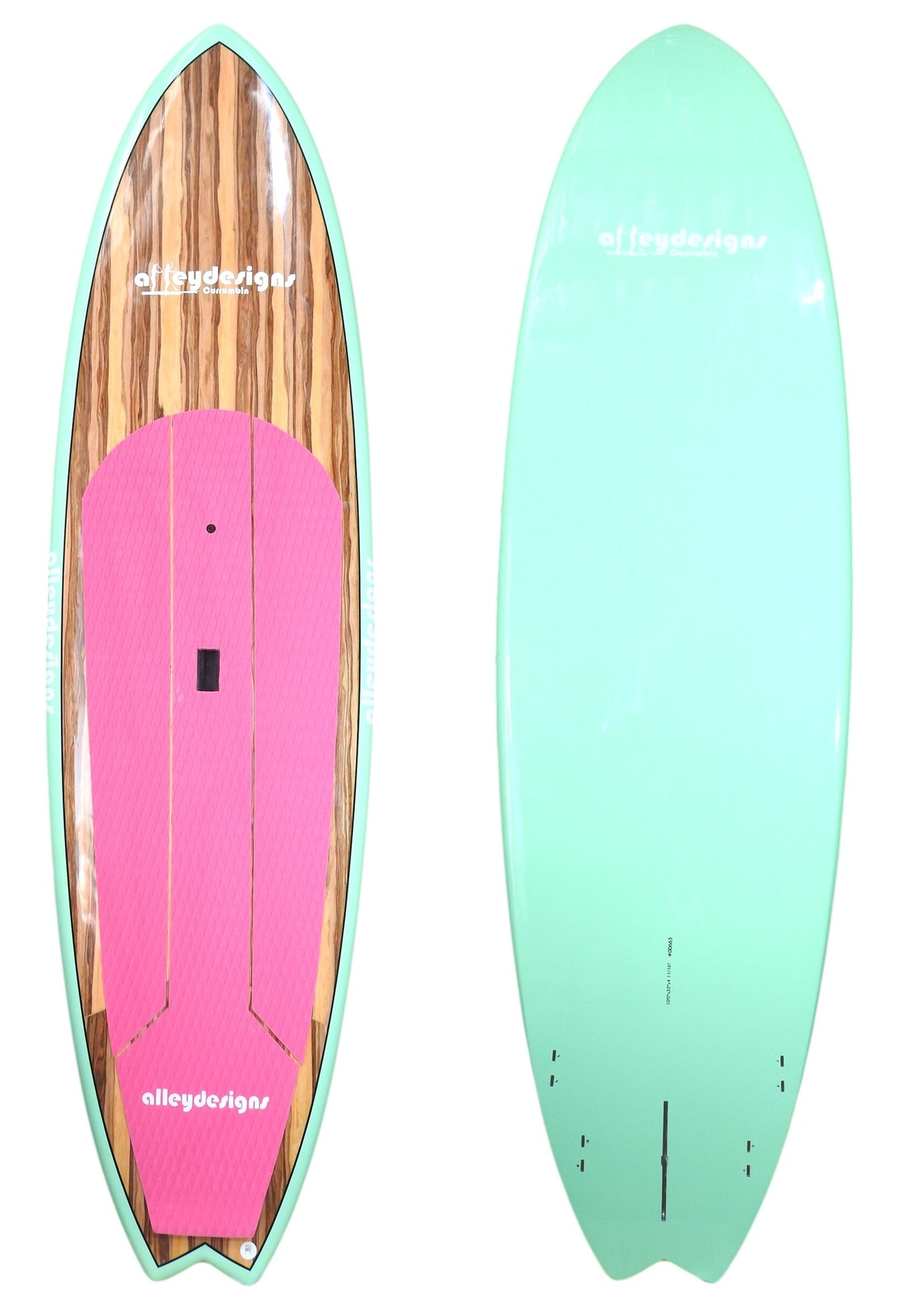 10' x 32" Timber Deck Mint & Pink Performance Alleydesigns SUP 9KG - 