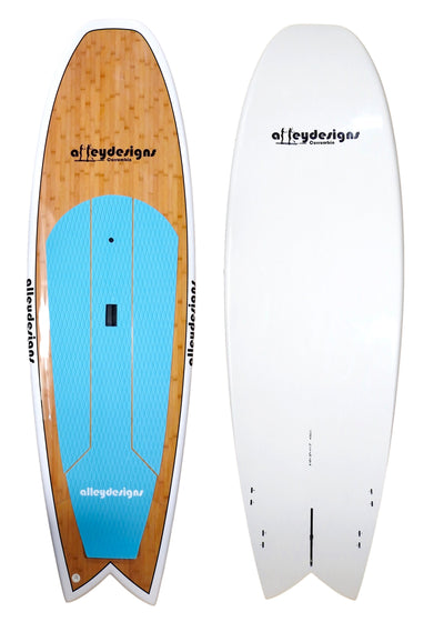 8’2” x 30” Galaxy Bounce Bamboo & White Surf SUP - Alleydesigns  Pty Ltd                                             ABN: 44165571264