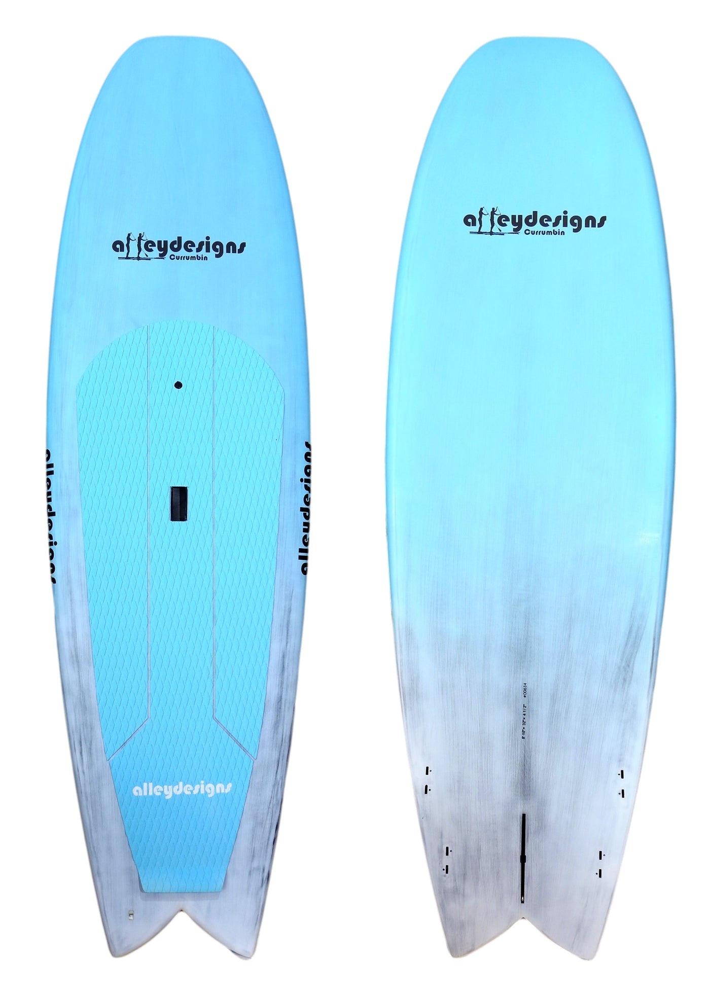 8'10” x 32” Galaxy Bounce Carbon & Blue Alleydesigns SURF SUP - Alleydesigns  Pty Ltd                                             ABN: 44165571264