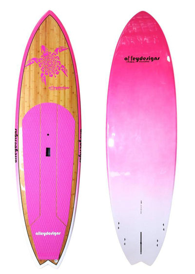 9'6" X 31" Bamboo Pink Turtle Performance Alleydesigns SUP 8KG - Alleydesigns  Pty Ltd                                             ABN: 44165571264