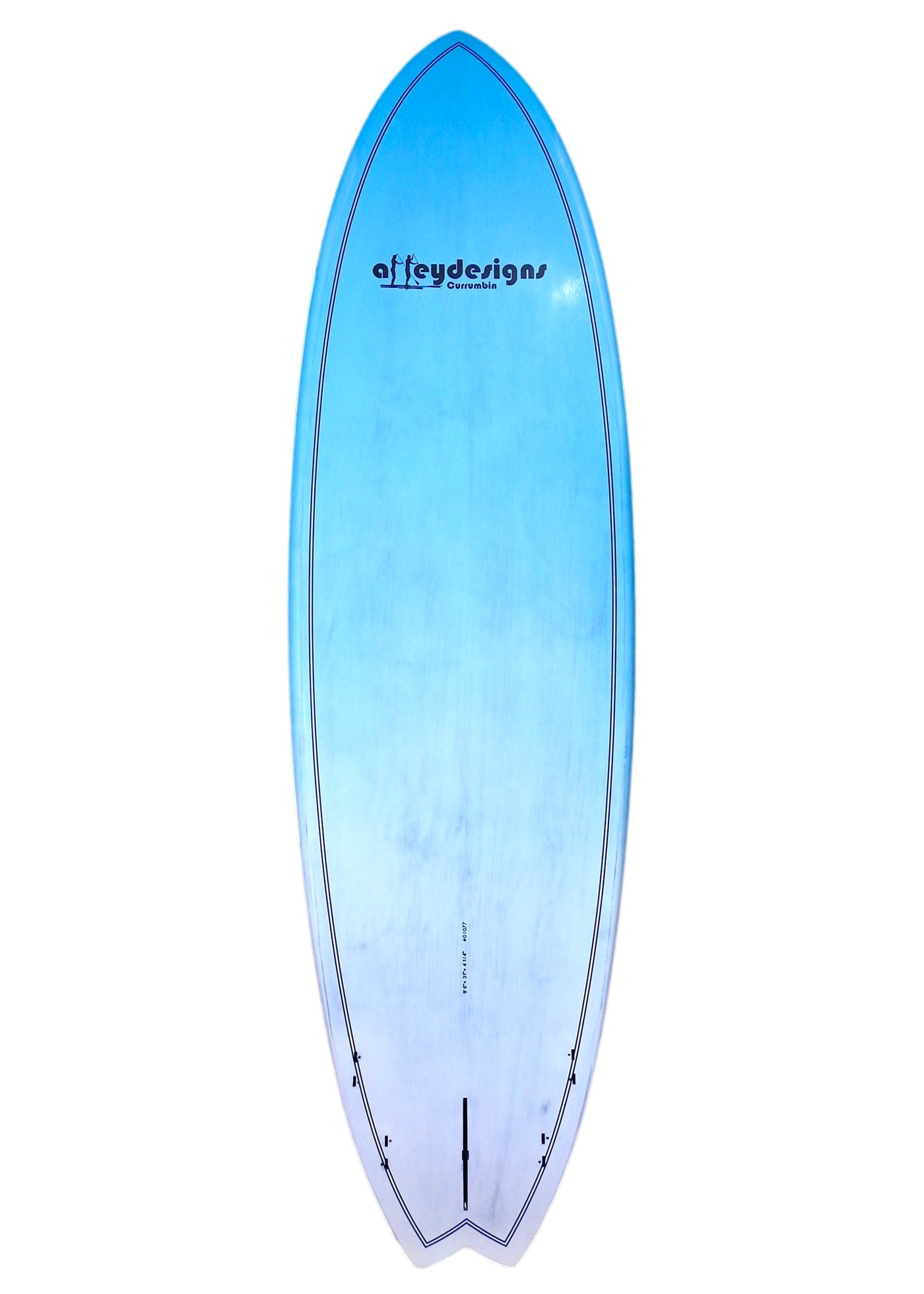 9'6" x 31" Full Carbon Blue Performance Surf Alleydesigns SUP 9KG - Alleydesigns  Pty Ltd                                             ABN: 44165571264