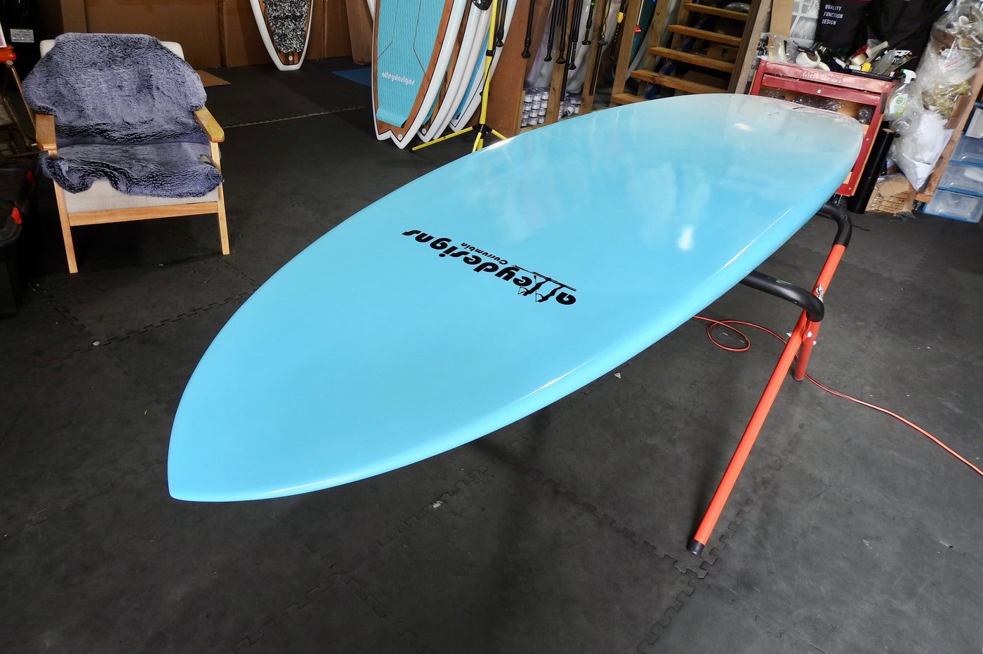 10'6" x 32" Bamboo Performance Teal Rails Alleydesigns SUP 11kg - Alleydesigns  Pty Ltd                                             ABN: 44165571264