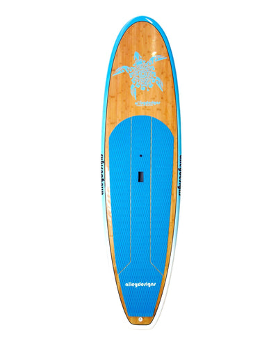 10' x 32" Bamboo Classic Teal Turtle  Alleydesigns SUP 9KG - Alleydesigns  Pty Ltd                                             ABN: 44165571264