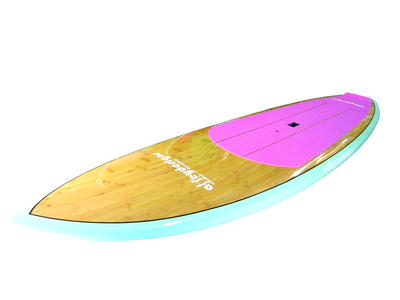 10' x 32" Bamboo Performance Mint & Pink Alleydesigns SUP 9KG - Alleydesigns  Pty Ltd                                             ABN: 44165571264