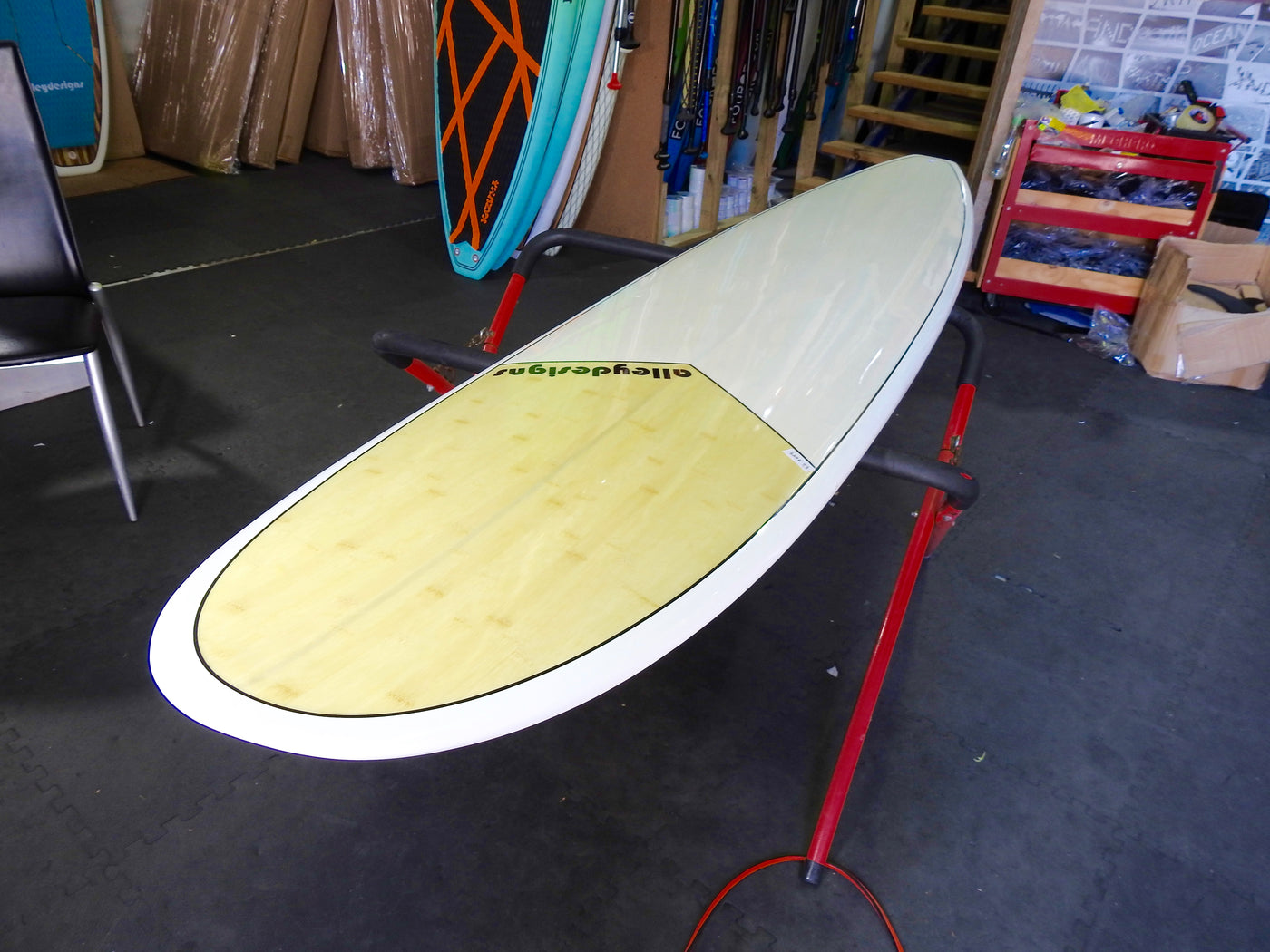 Surfboard 7' "The Sunshine Underground" Bamboo Pearl, FREE BAG + LEASH + FINS & WAX WORTH $150 - Alleydesigns  Pty Ltd                                             ABN: 44165571264