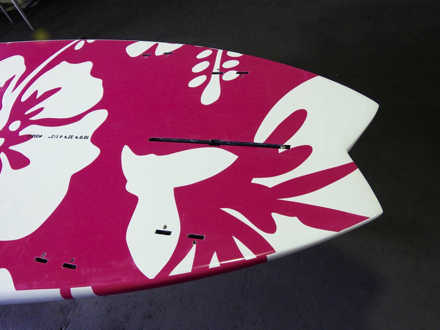 10' x 32" Bamboo Pink Hibiscus Flowers Performance Alleydesigns SUP @ 9kg - Alleydesigns  Pty Ltd                                             ABN: 44165571264