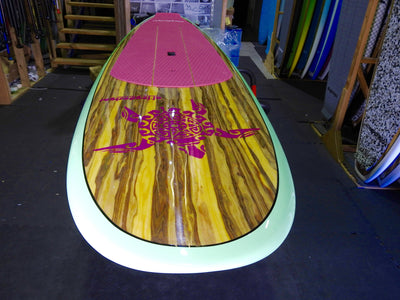 10' x 32” Timber Deck Classic Mint Pink Turtle SUP 9kg - Alleydesigns  Pty Ltd                                             ABN: 44165571264