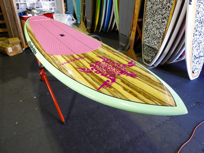 10' x 32" Timber Performance Mint & Pink Turtle Alleydesigns SUP 9kg - Alleydesigns  Pty Ltd                                             ABN: 44165571264