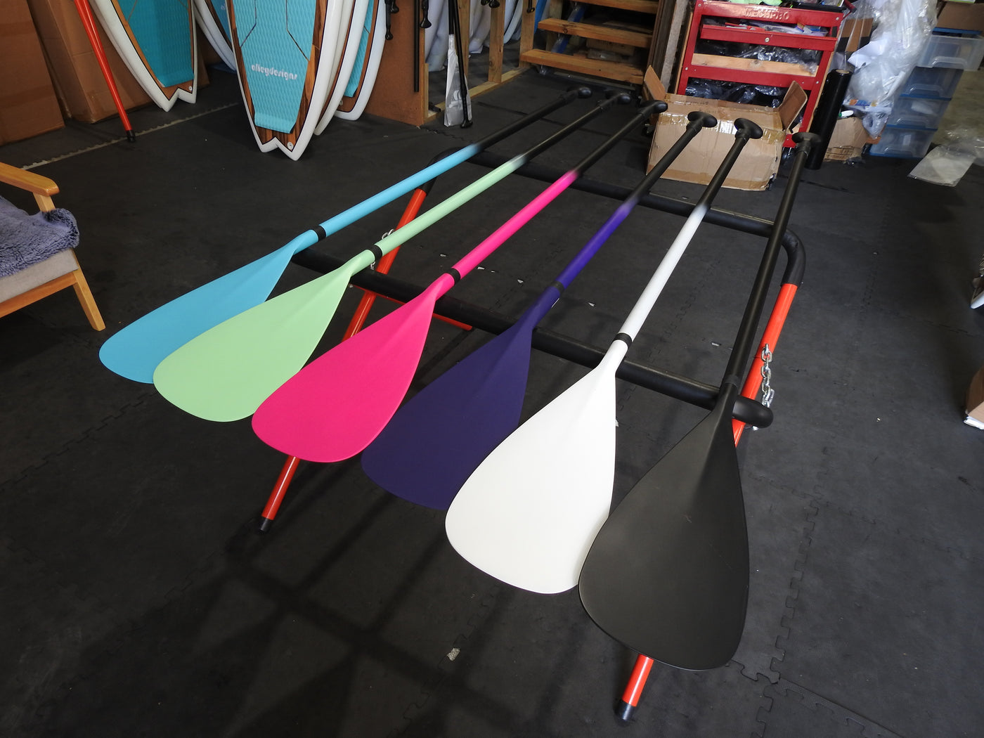 SUP Paddle Purple & Black Adjustable Alleydesigns Paddle - Alleydesigns  Pty Ltd                                             ABN: 44165571264