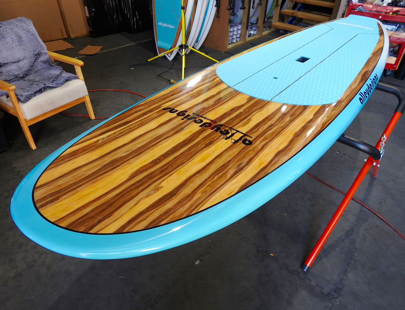 10' x 32" Timber Classic Teal Alleydesigns SUP 9KG - Alleydesigns  Pty Ltd                                             ABN: 44165571264