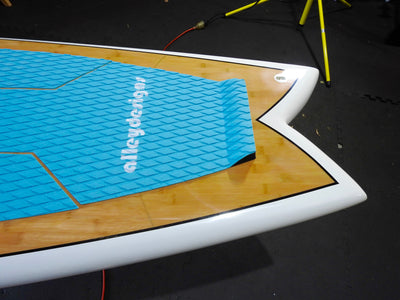 9'2" x 32" x 5" Bamboo White Galaxy Bounce Surf SUP - Alleydesigns  Pty Ltd                                             ABN: 44165571264