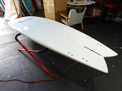 8’10” x 32” Galaxy Bounce Bamboo & White, Grey Deck Pad Surf SUP - Alleydesigns  Pty Ltd                                             ABN: 44165571264