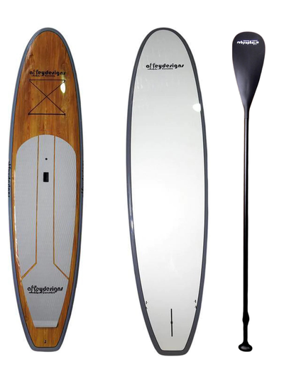 SPECIAL 10’6” x 32” Timber Print Grey Family SUP with Free paddle
