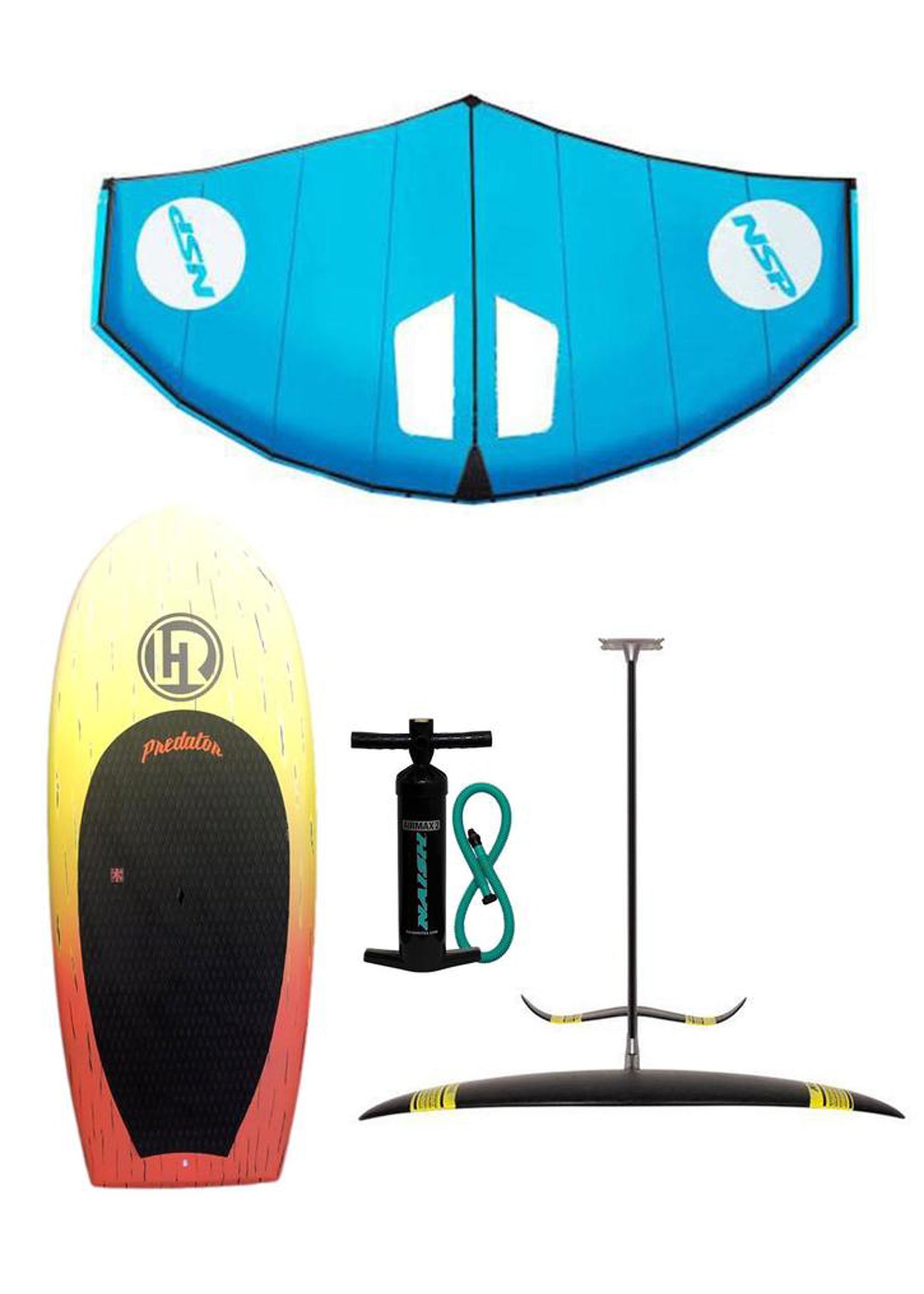NAISH/ NSP COMBO Complete Wing Ding Setup FOIL BOARD + 6M NSP WING + NAISH FOIL - Alleydesigns  Pty Ltd                                             ABN: 44165571264
