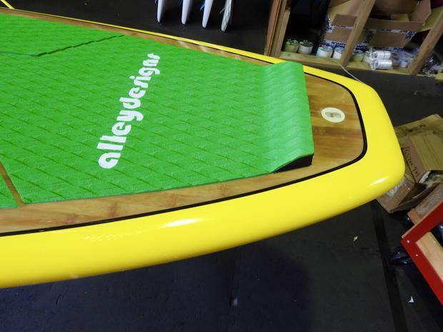 10' x 32" Bamboo Aussie Green To Yellow Classic Alleydesigns SUP 9kg - Alleydesigns  Pty Ltd                                             ABN: 44165571264