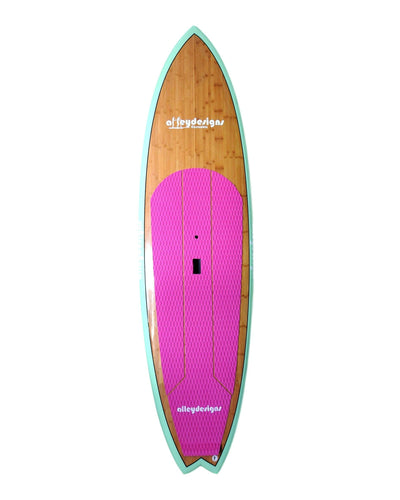 10' x 32" Bamboo Performance Mint & Pink Alleydesigns SUP 9KG - Alleydesigns  Pty Ltd                                             ABN: 44165571264