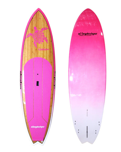 9'6" X 31" Bamboo Pink Turtle Performance Alleydesigns SUP 8KG - Alleydesigns  Pty Ltd                                             ABN: 44165571264