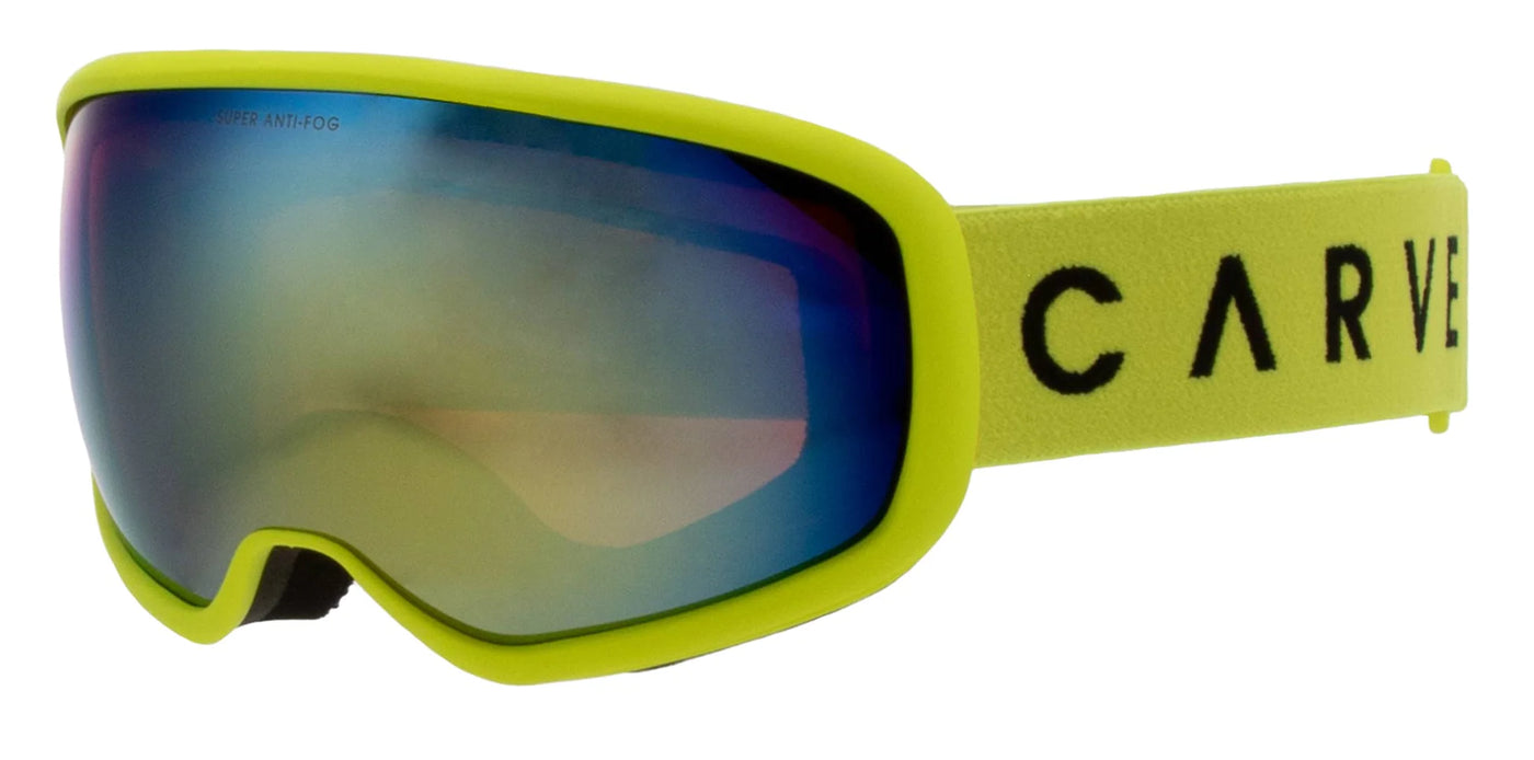 Snow Goggles Carve FIRST TRACKS Fluro Yellow - Med