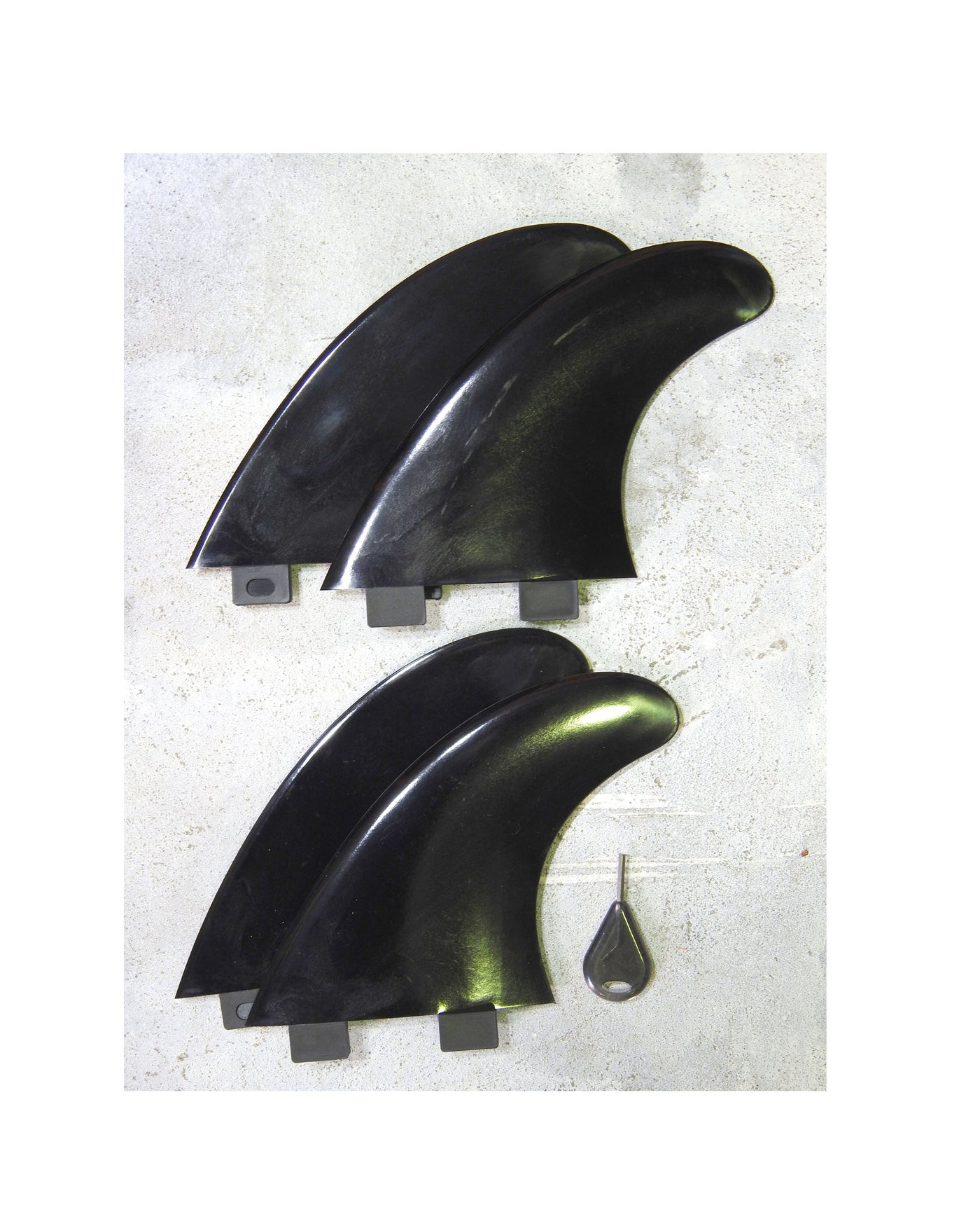 Alleydesigns Fin set 5 pce Center fin + 4 side fins (FREE SHIPPING) - Alleydesigns  Pty Ltd                                             ABN: 44165571264