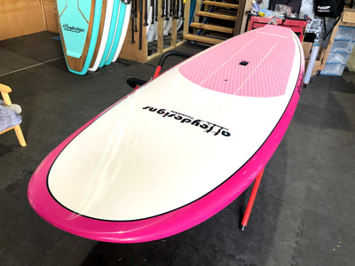 9'6" x 31" Pink & White Classic SUP 9kg - Alleydesigns  Pty Ltd                                             ABN: 44165571264