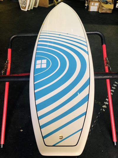 SURFBOARD 6'3" X 18"13/16 BLUE AND WHITE DESIGN - Alleydesigns  Pty Ltd                                             ABN: 44165571264