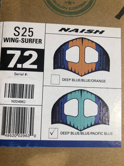Naish S25 Wingsurfer 5.3m2, 6 m2, 7.2m2, - Alleydesigns  Pty Ltd                                             ABN: 44165571264