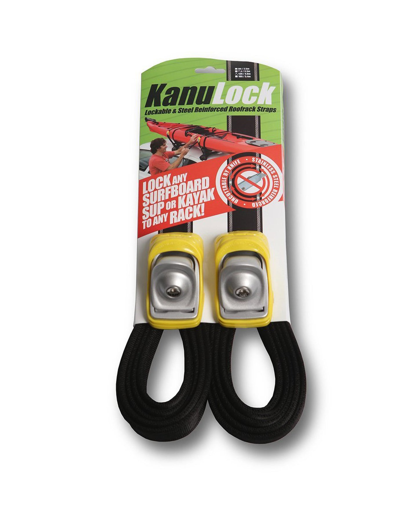 Kanulock 4m lockable tie down straps yellow - Alleydesigns  Pty Ltd                                             ABN: 44165571264
