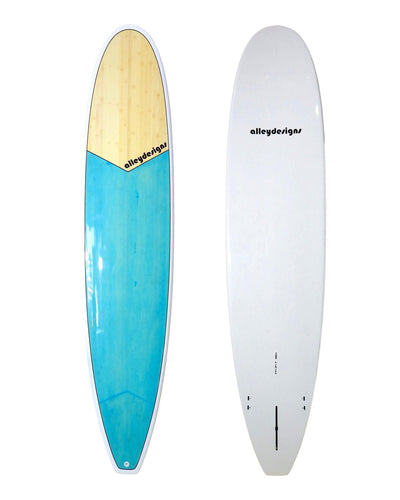Surfboard 9' "The Sunshine Underground" Bamboo Epoxy Aqua, FREE BAG + LEASH + FINS & WAX WORTH $150 - Alleydesigns  Pty Ltd                                             ABN: 44165571264
