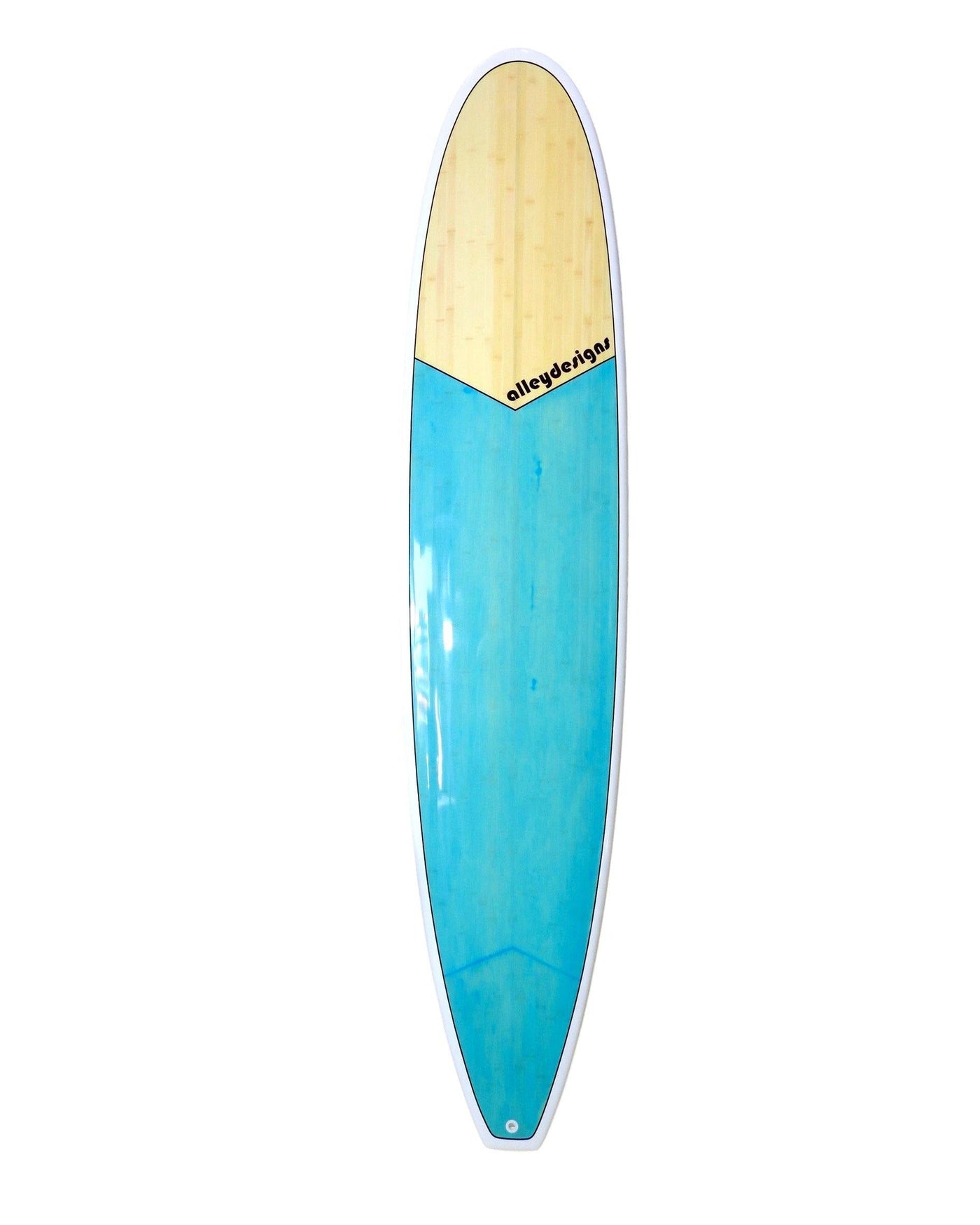 Surfboard 8' "The Sunshine Underground" Bamboo Aqua FREE BAG + FINS + LEASH & WAX WORTH $150 - Alleydesigns  Pty Ltd                                             ABN: 44165571264