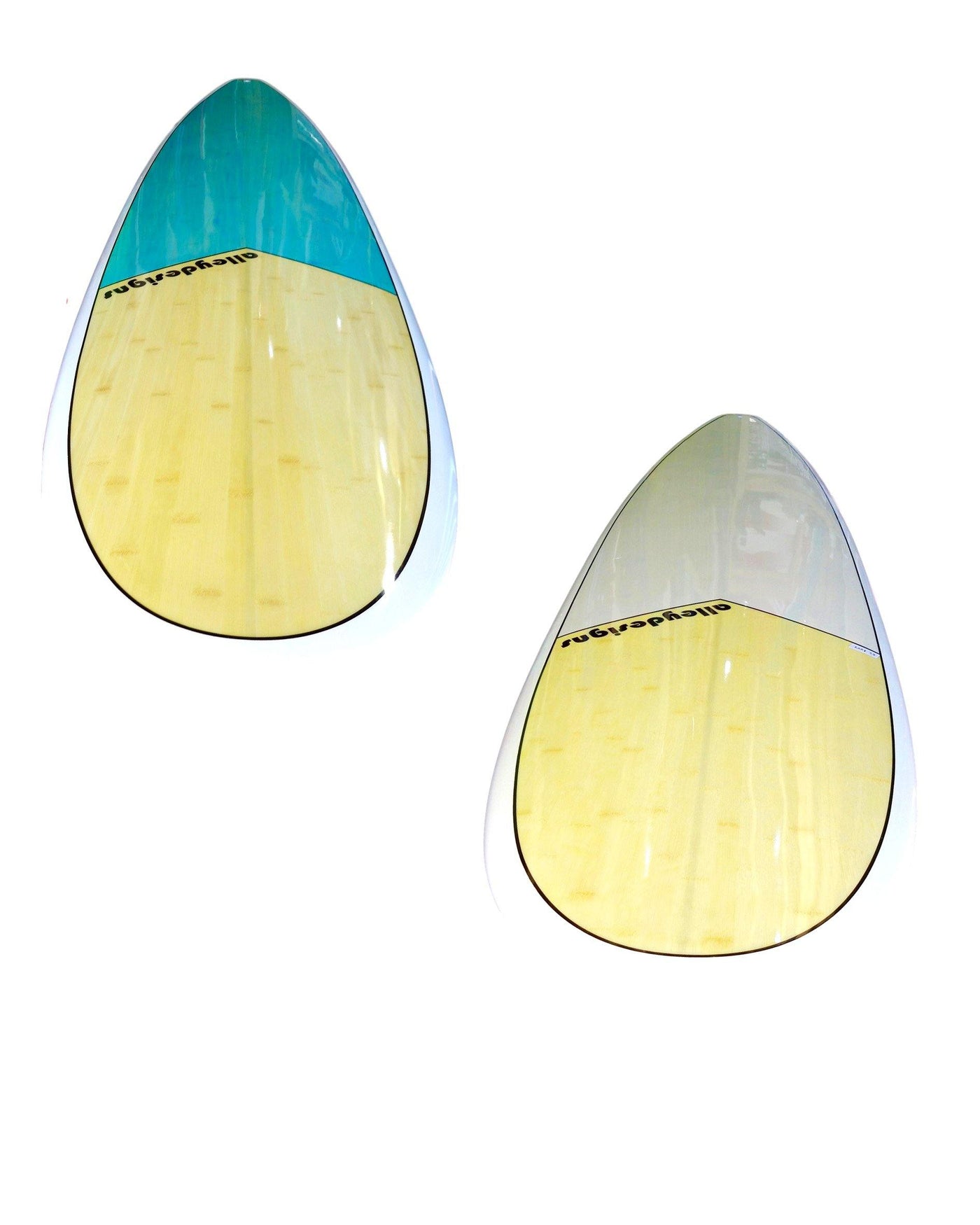 Surfboard 7'6" "The Sunshine Underground" Bamboo Aqua -FREE BAG + LEASH +FINS & WAX WORTH $150 - Alleydesigns  Pty Ltd                                             ABN: 44165571264