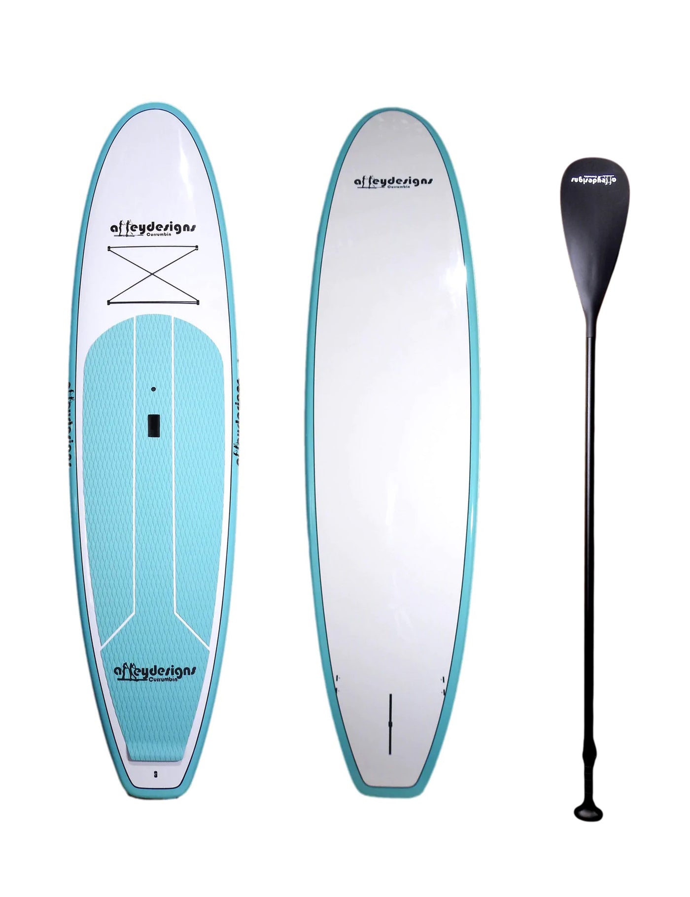 SPECIAL 10’6” x 32” Teal & White Family SUP with Free Paddle