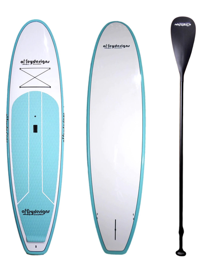 SPECIAL 10’6” x 32” Teal & White Family SUP with Free Paddle