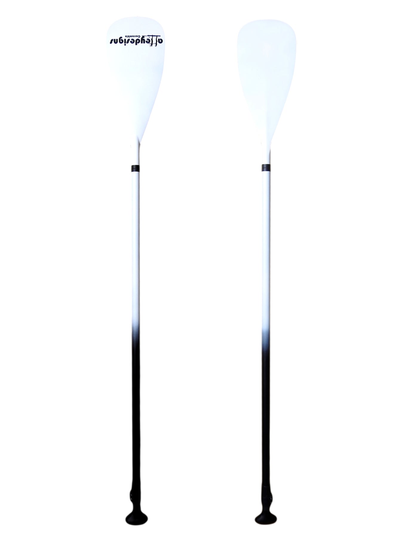 SUP Paddle White & Black Adjustable Alleydesigns Paddle - Alleydesigns  Pty Ltd                                             ABN: 44165571264